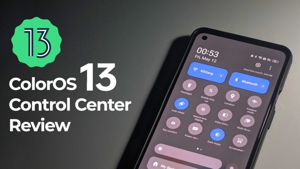 ColorOS 13 Control Center Review