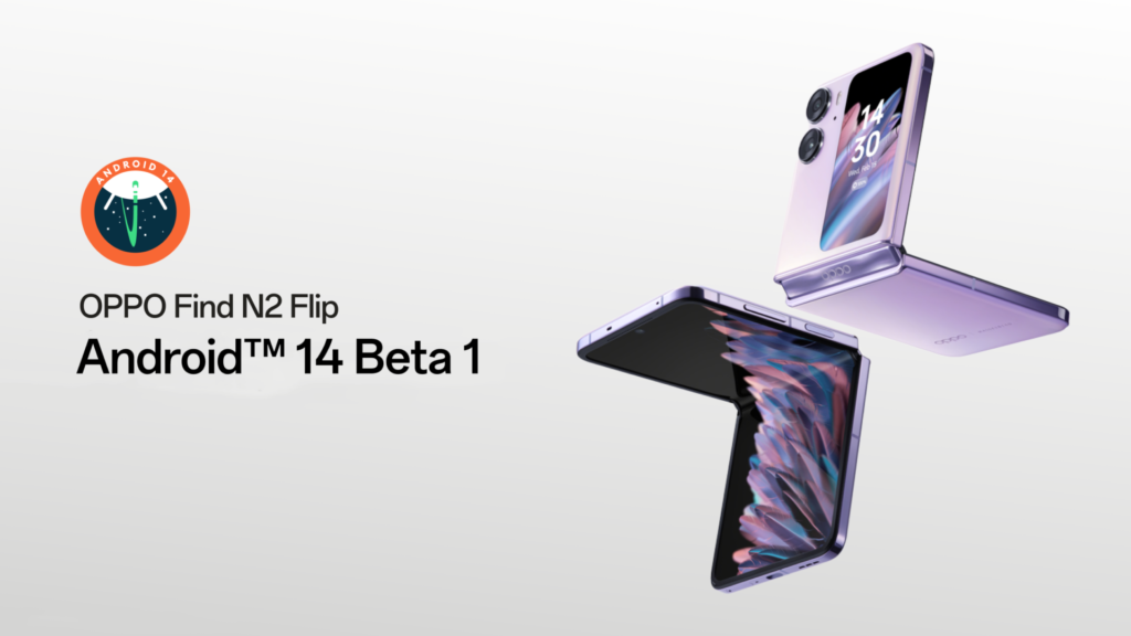 android 14 beta is available for oppo find n2 flip