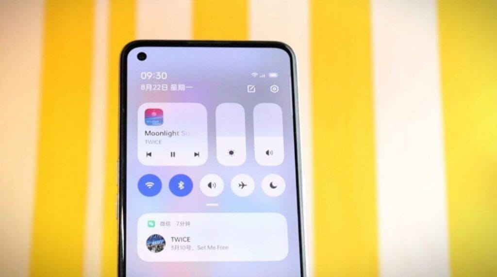 realmeUI new quick settings