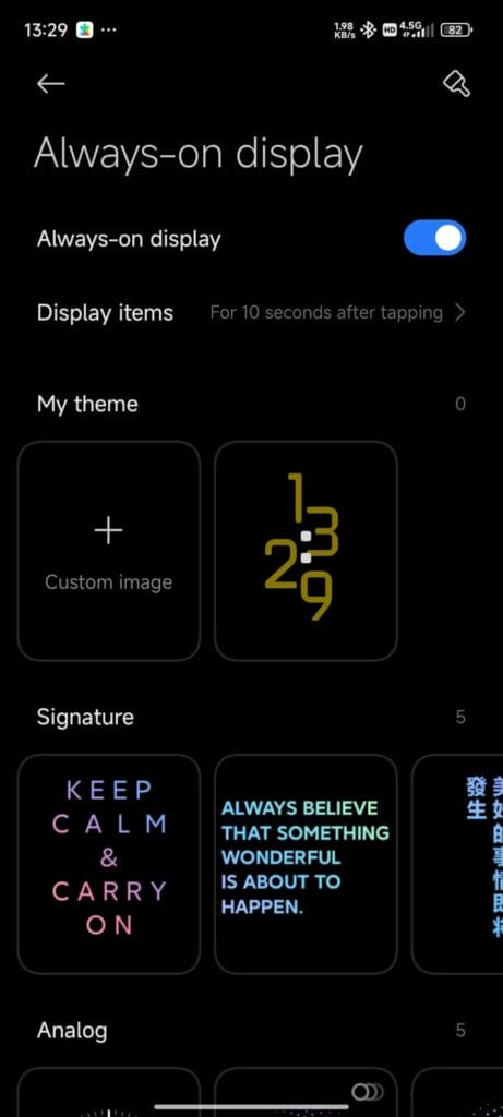 HyperOS 2.0 AOD Settings