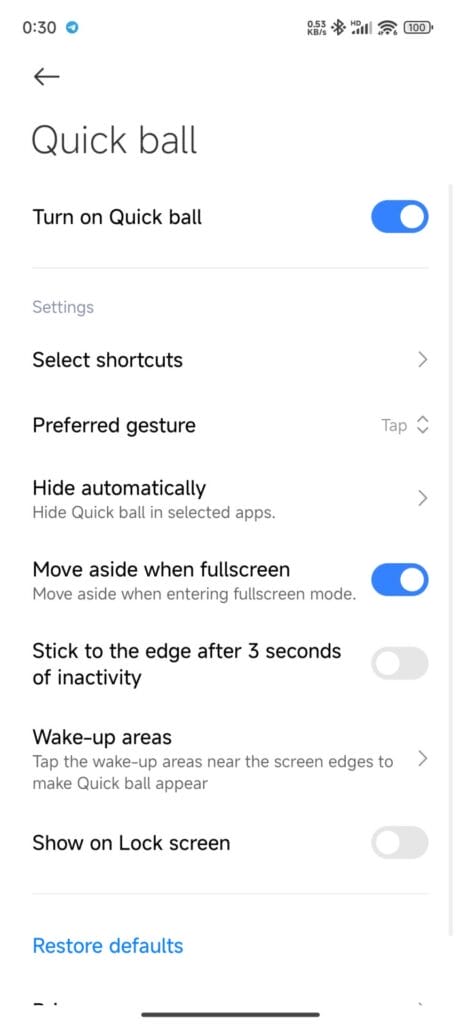 HyperOS features you should use now! 6 HyperOS Quick ball