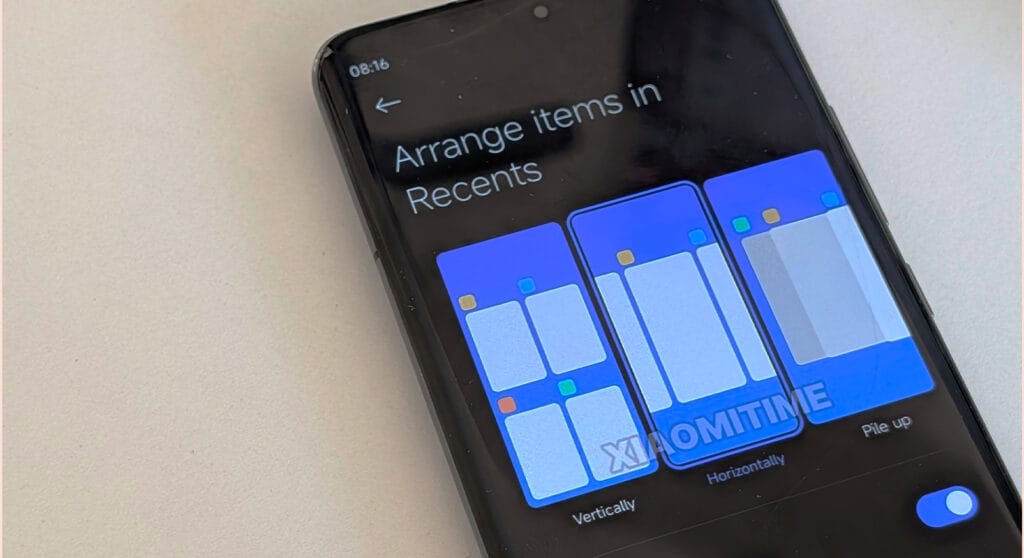 HyperOS 3 recent apps