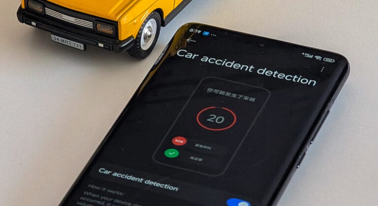 Os telefones Xiaomi agora detectam acidentes de carro e pedem ajuda