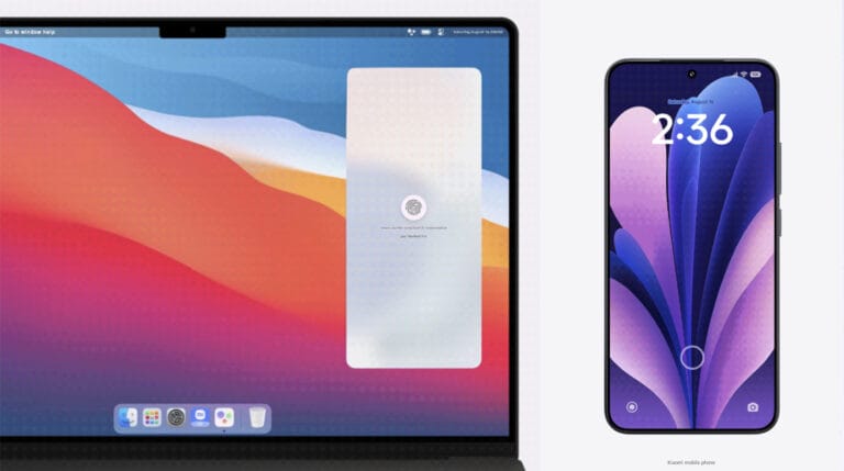 O HyperOS 3 permite a mágica entre plataformas com dispositivos Apple