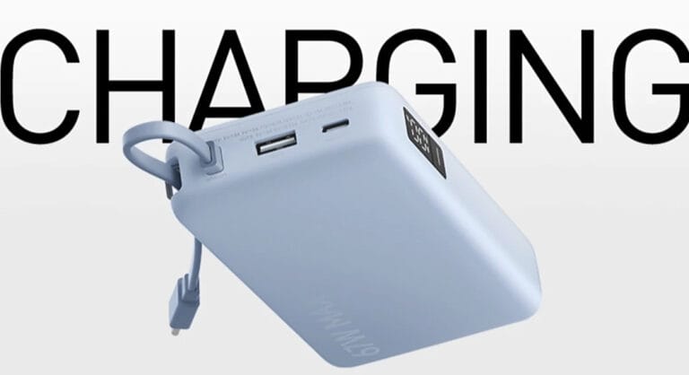 A Xiaomi lança o Power Bank de 20000mAh e 67W com cabo integrado