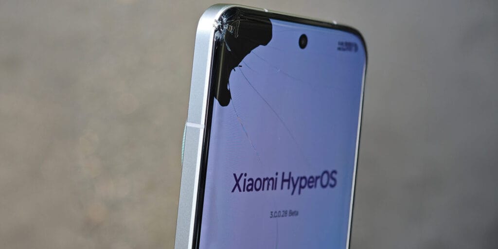 crashed xiaomi screen