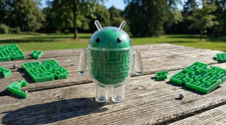 O novo brinquedo do Google Android combina design transparente com jogabilidade de labirinto