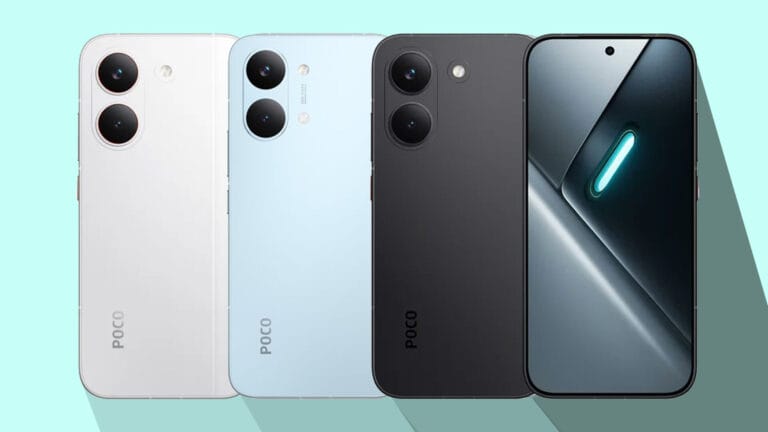 A série POCO X8 Pro será lançada nas cores azul, preto e branco
