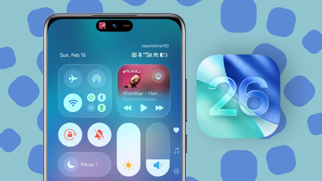 iOS 26 control center module Xiaomi HyperOS