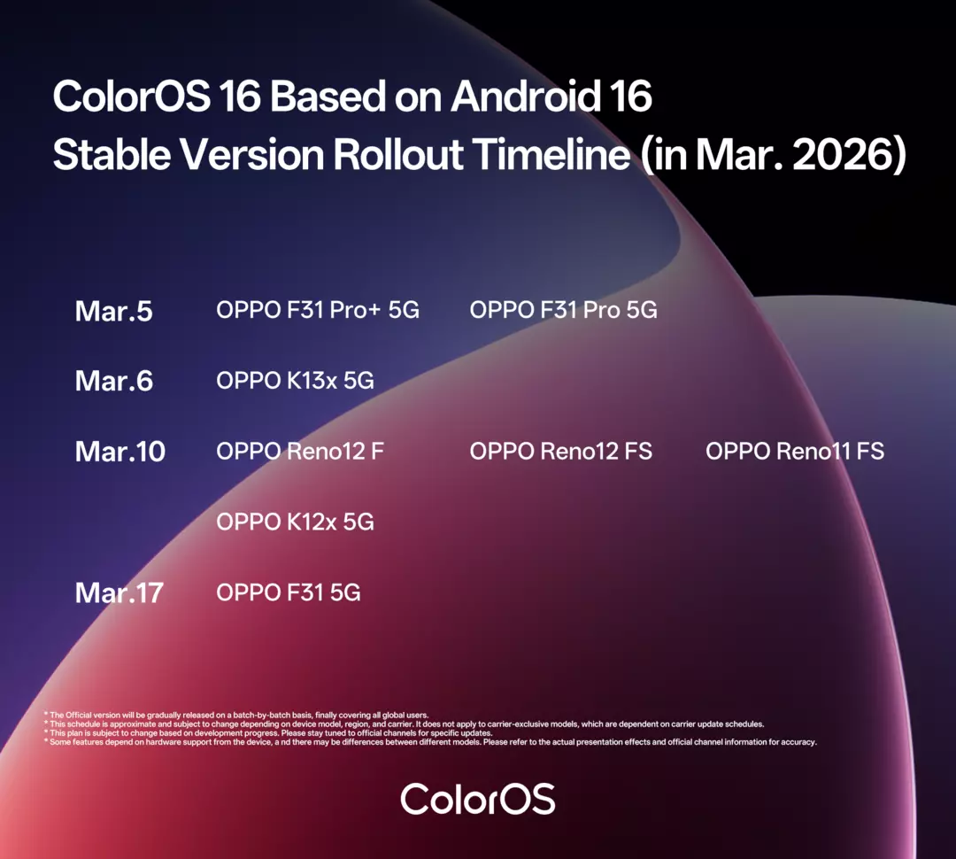 OPPO phones getting Android 16-based ColorOS 16 this month 2 Oppo phones getting android 16-based ColorOS 16 update