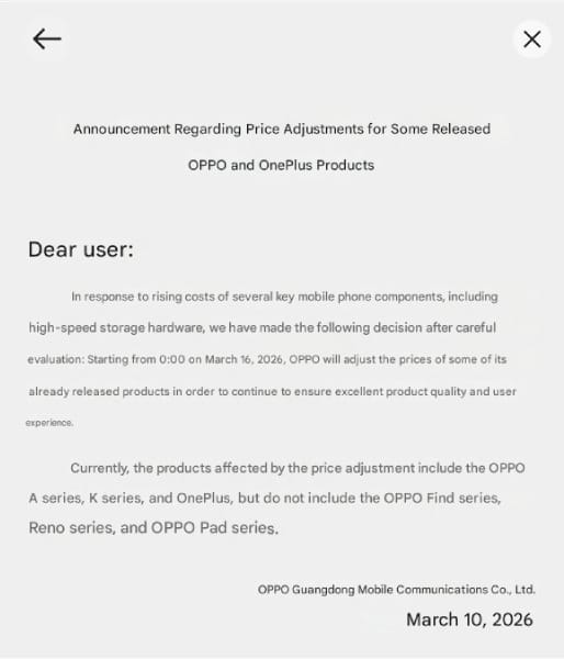 Oppo phones set to get a price hike starting March 16 2 new price hike for OPPO phones