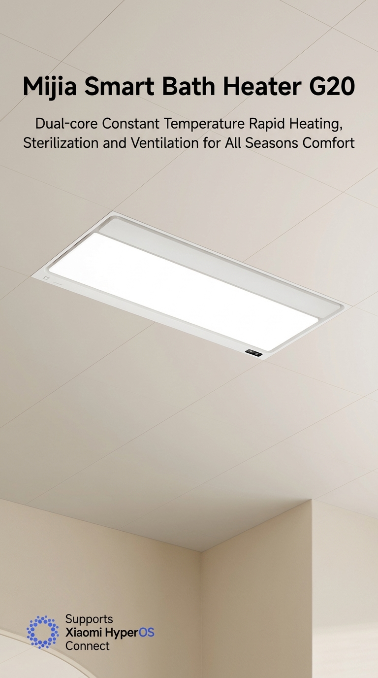 Xiaomi Smart Bath Heater G20 Launched: 2800W Graphene Heating 5 Xiaomi Smart Bath Room Heater G20 1