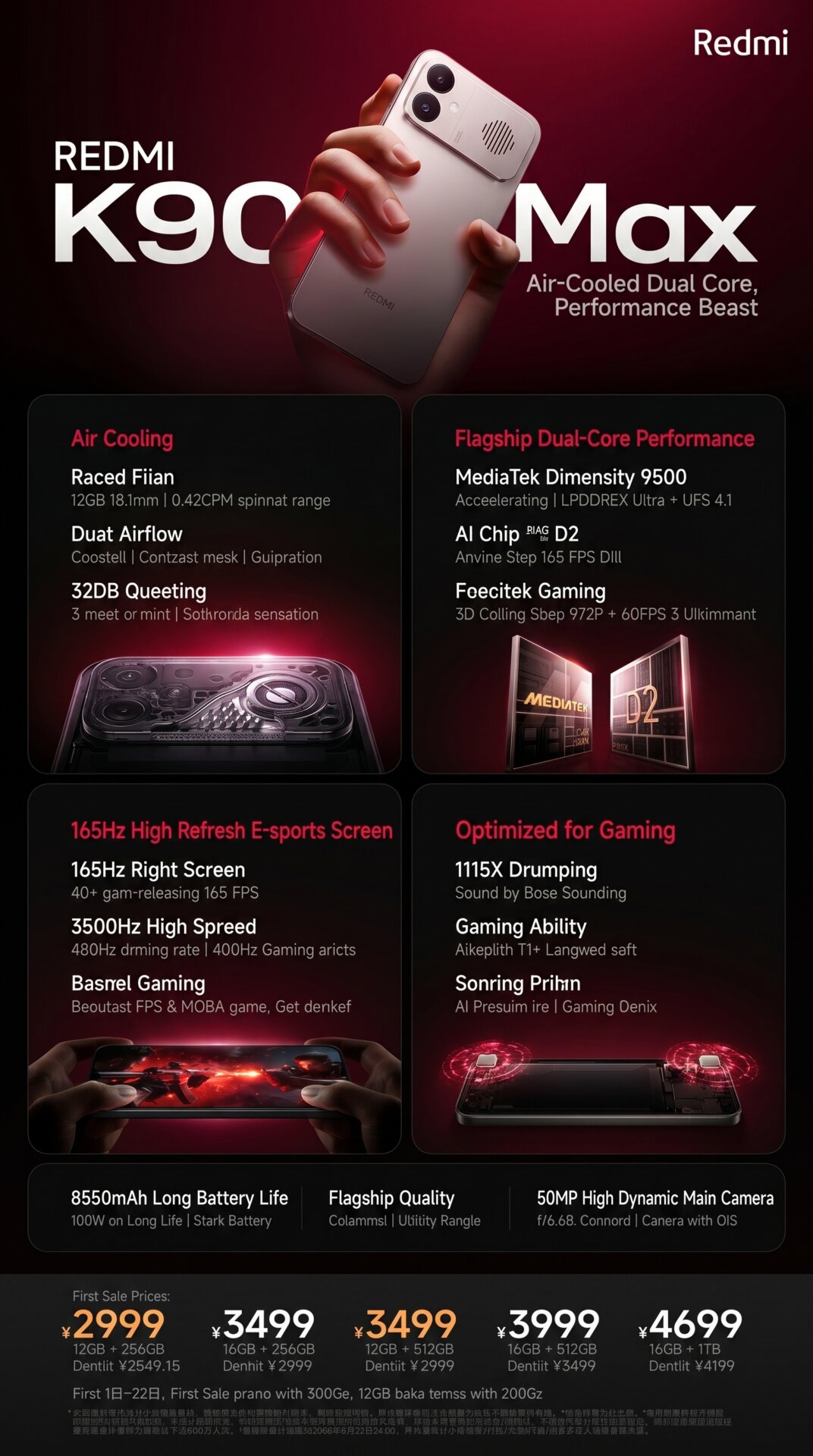 REDMI K90 Max офіційно представлений з активним вентилятором охолодження 2 Технічні характеристики REDMI K90 Max