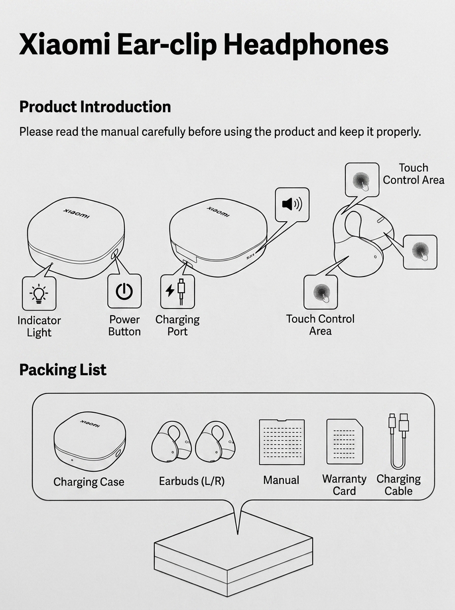 Xiaomi officially announces its first clip-on wireless earbuds 3 Xiaomi ear clip headphones 2