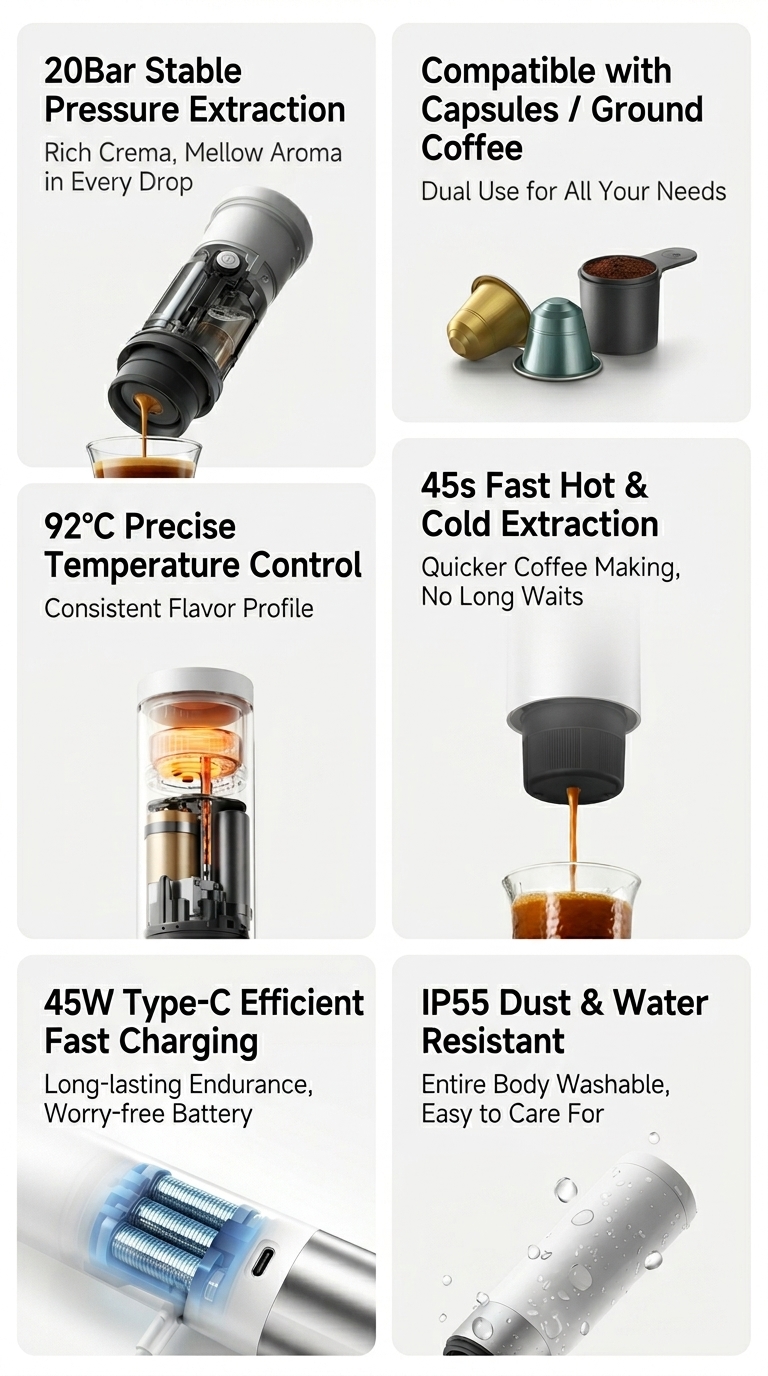 Xiaomi Mijia Portable Coffee Maker launches with 20Bar pressure 2 Mijia Portable Coffee Make