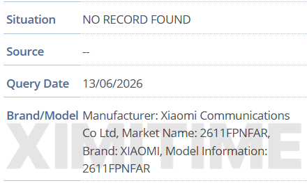 Xiaomi 18 codename and model numbers appears in GSMA database 2 Xiaomi 18 IMEI Reg 3 1