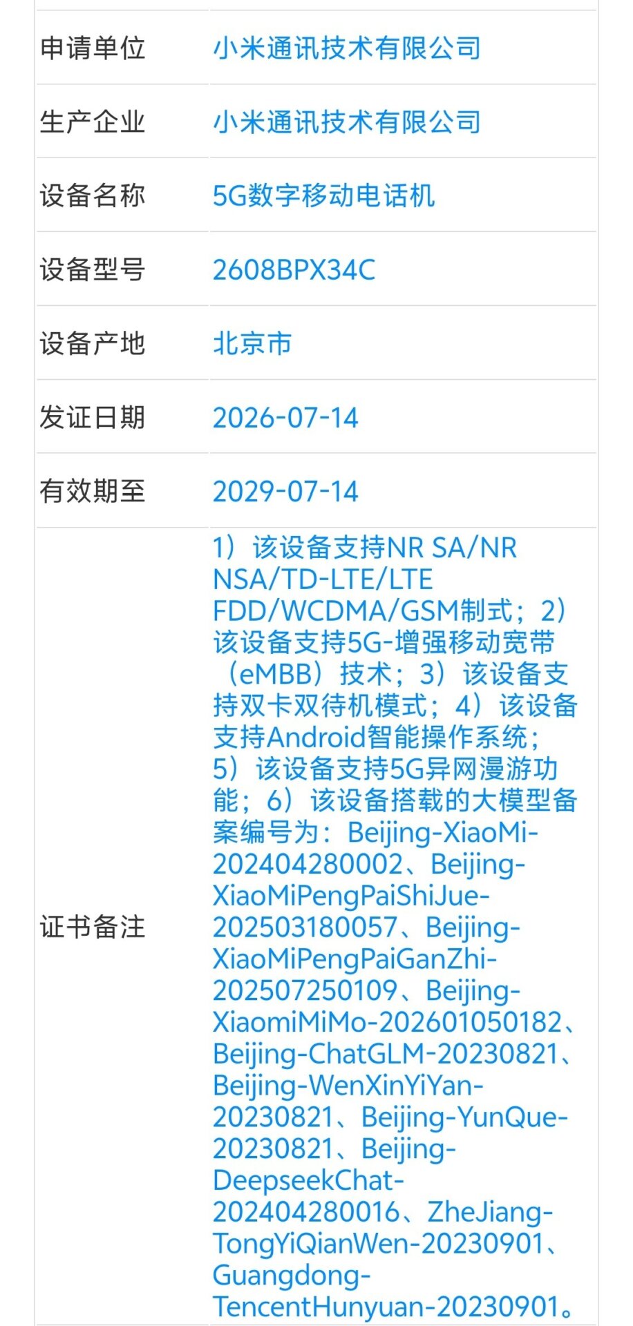 Xiaomi 18 Fold Registered With MiMo, DeepSeek and Multiple AI Models 7