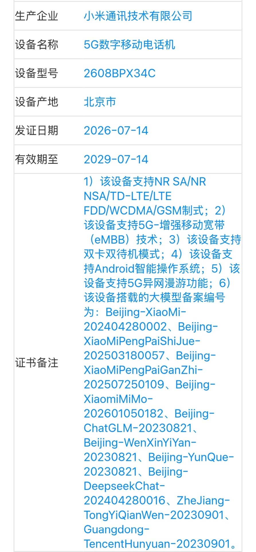 Xiaomi 18 Fold Registered With MiMo, DeepSeek and Multiple AI Models 3