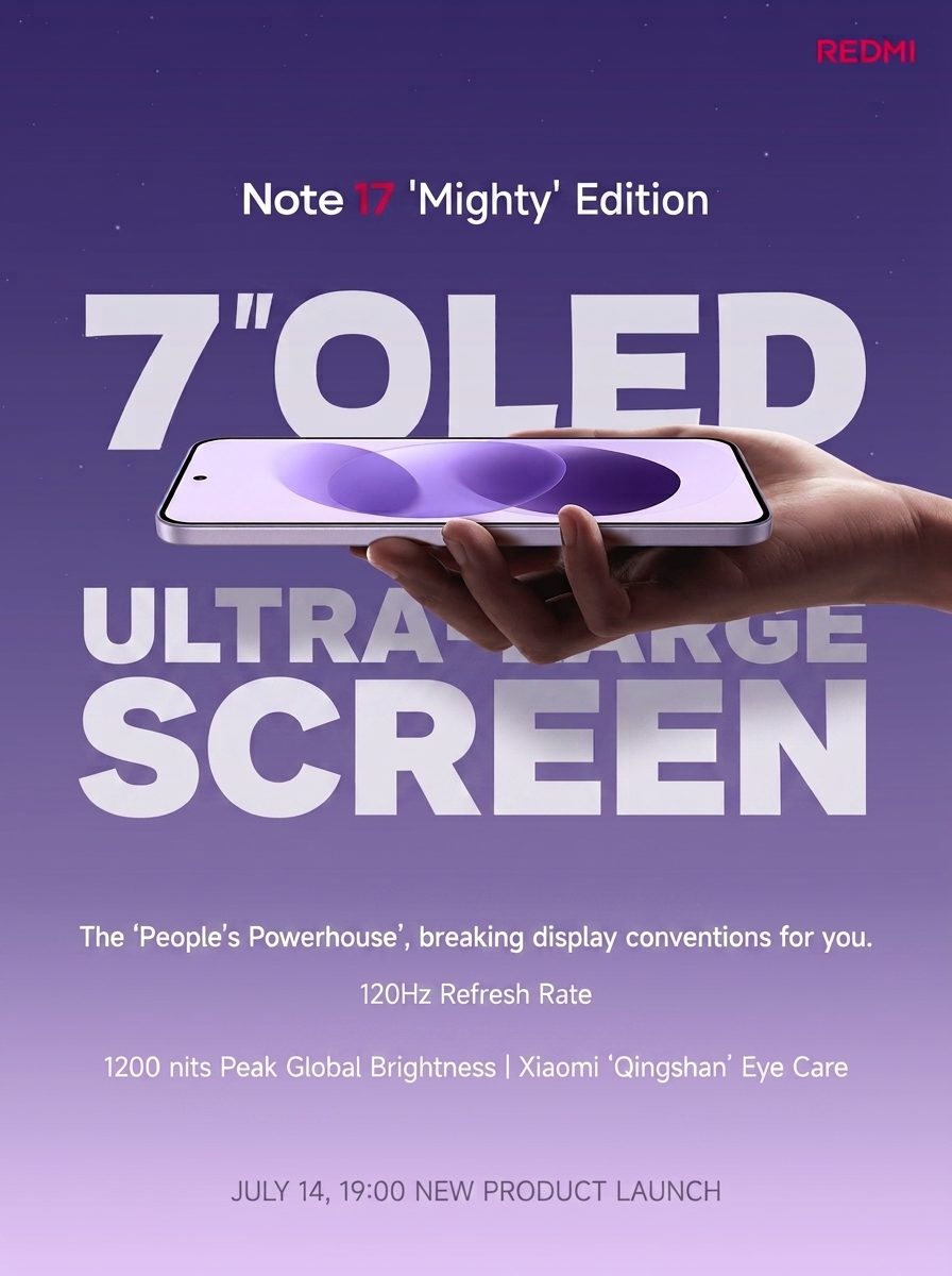 Xiaomi unveils REDMI Note 17 with largest OLED display and huge battery for gamers 3 REDMI Note 17 poster 1