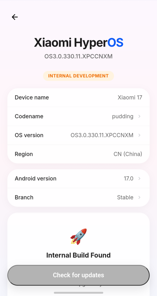 Xiaomi 17 & Xiaomi 17 Ultra Android 17 HyperOS 3.3 Internal Builds Confirmed 3 Screenshot 20260702 143448
