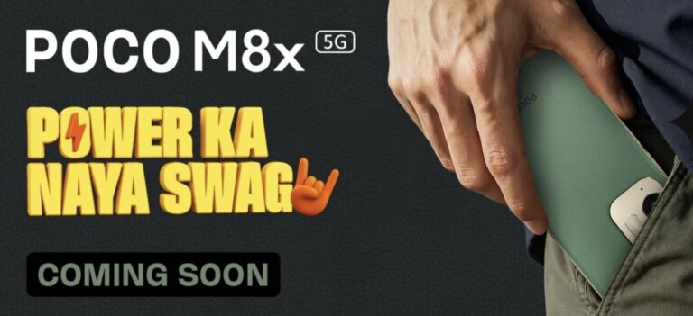 POCO M8x 5G Teased with Dual Rear Cameras and Gold-Green Design