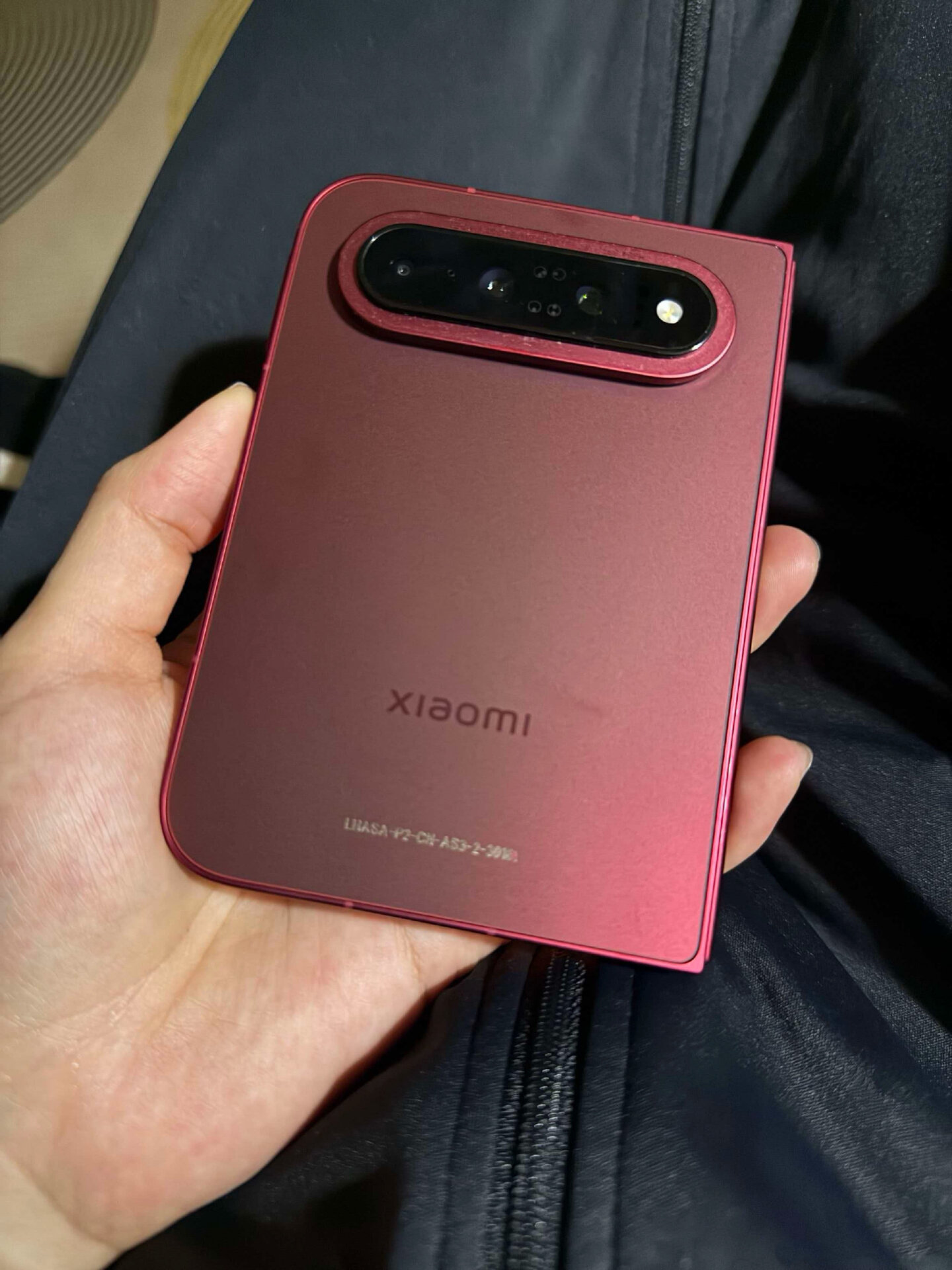 New Xiaomi 18 Fold images show horizontal rear camera and bold Cabernet Red 3 Xiaomoi 18 Fold 1