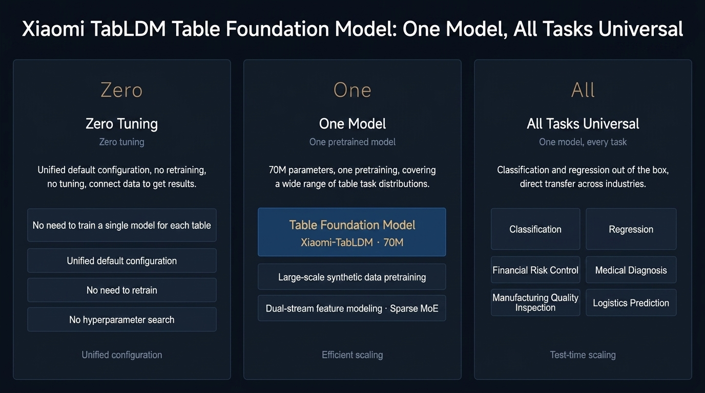Xiaomi TabLDM: Open-source data model tops benchmark 3 TabLDM 1