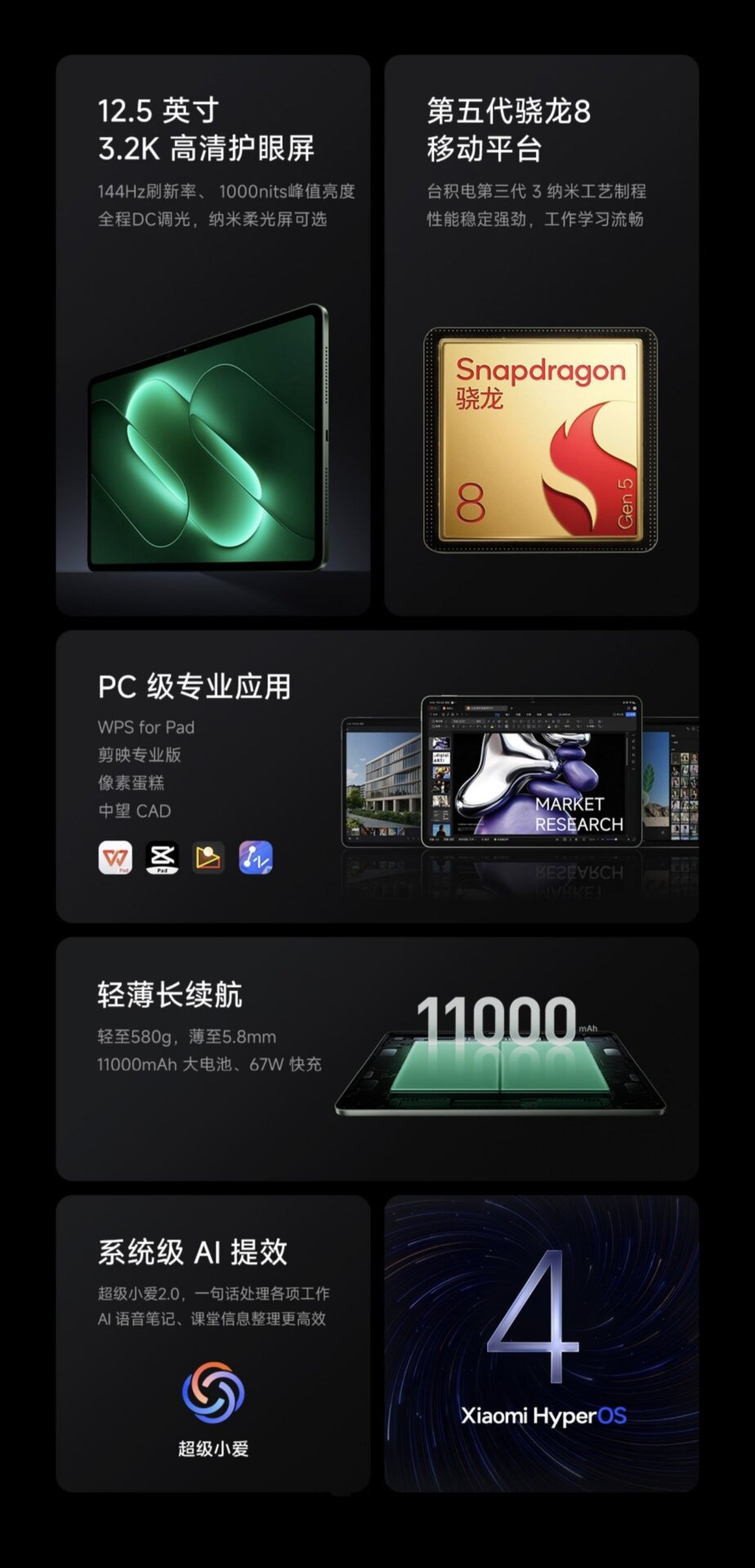 Xiaomi launches Pad 9 and Pad 9 Pro with Snapdragon 8 Gen 4 and 8 Gen 5 3 Xiaomi Pad 9 Series Launched 2