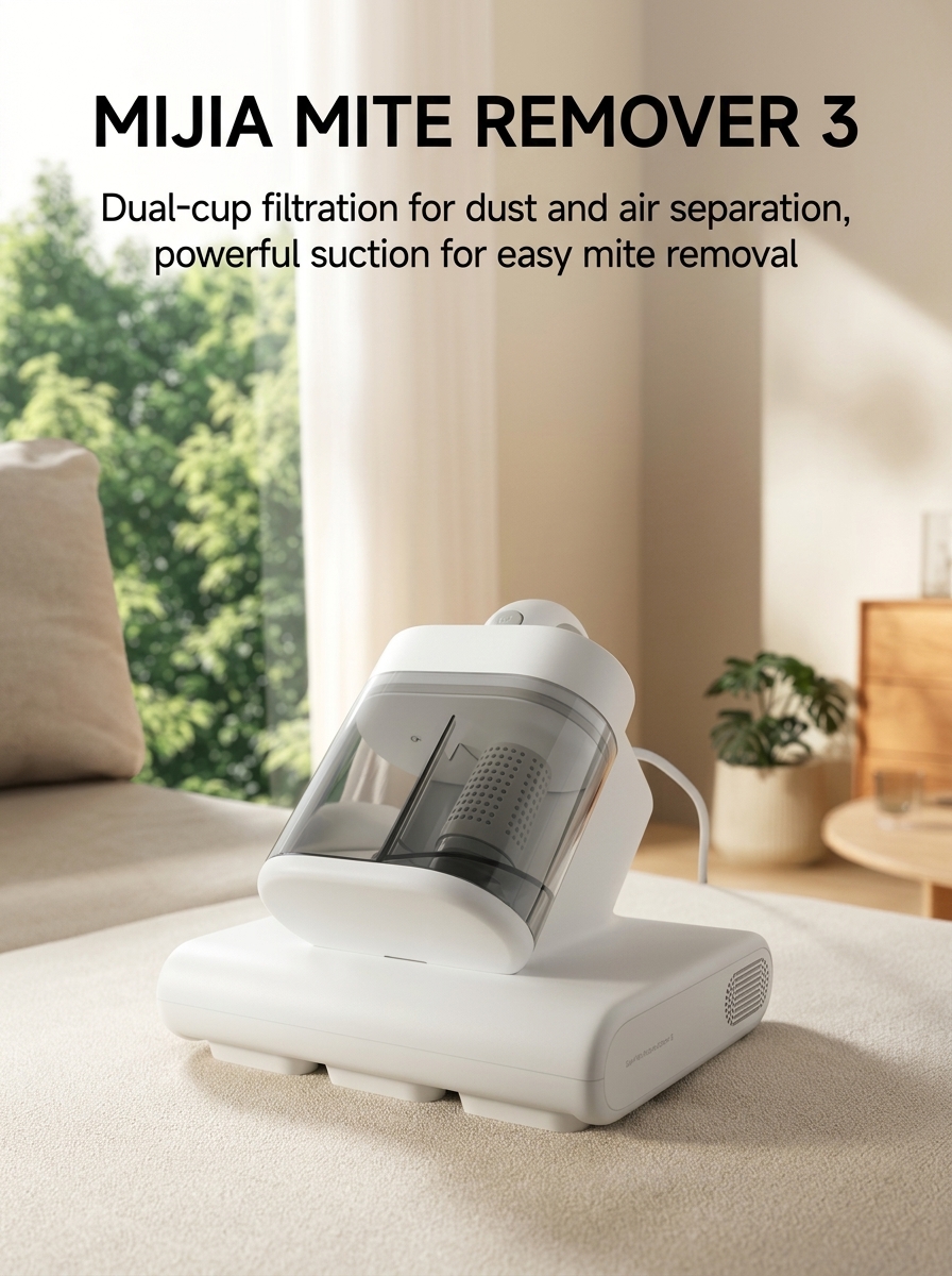 Xiaomi Mijia Mite Remover 3 Debuts with 16kPa Suction and Dual Dust Cups 2 Mijia Mite Remover 3